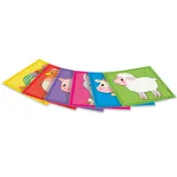 PlayMais 160279 'MOSAIC' Card Set LITTLE FARM, cartes à coller, multicolores, 6 pièces (1 set)