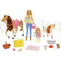 Mattel Equitation avec (blonde), Chelsea, un cheval et un poney