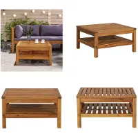 vidaXL Table basse 65x65x35 cm Bois massif Acacia - Table basse - Tables basses - Tables