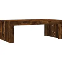 Syfax Table basse chêne fumé 102x50x36 cm bois d'ingénierie