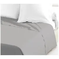 Lovely Home Drap de lit , coton, OEKO-TEX, gris clair, 180x290cm