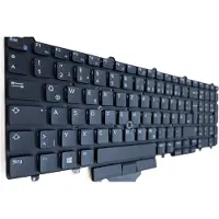 T-ProTek Clavier FRANÇAIS noir avec trackpoint compatible avec Dell Latitude 15 E5550-5809