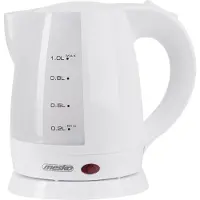 Mesko | Bouilloire | MS 1276 | Standard | 1600 W | 1 L | Plastique | Base pivotante 360° | Blanc