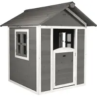 Axi Maison Enfant Beach Lodge En Gris | Maison De Jeux En Bois Ffc Pour Les Enfants | Maisonnette / Cabane De Jeu Pour Le Jardin