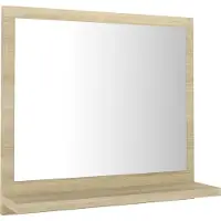 Syfax Miroir salle de bain chêne sonoma 40x10,5x37cm Bois ingénierie