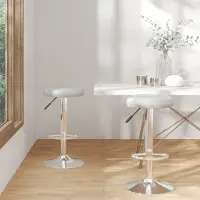 Prolenta Maison Exclusive - Lot de 2 tabourets de bar en similicuir gris