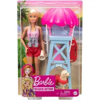 Barbie GTX69 - Kit de jeu de la nageuse sauveteuse avec poupée blonde et accessoires