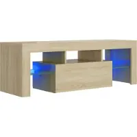 Sonstiges Meuble TV avec lumières LED chêne sonoma 120x35x40 cm