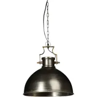 Relaxdays Suspension de style industriel, finition mate, grande taille, H x l x P : 145 x 40,5 x 40,5 cm, en forme de cloche, métal, douille E27 jusqu'à 40 W, anthracite