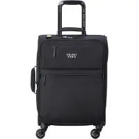 Delsey PARIS trolley Maubert 2.0 4 Double Rolls Expandable Cabin Trolley 55 Black noir 56cm