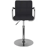 Syfax Chaise de salle à manger Tissu Noir