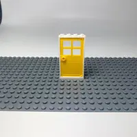 LEGO 100x cadre blanc 1x4x6 avec porte jaune
