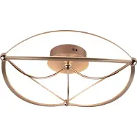 TRIO Plafonnier moderne à LED intégrées CHARIVARI gold 621290108