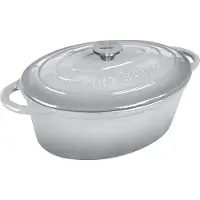 King Hoff Poêle en Fonte Émaillée KH-1613 33 cm Grise/Beige