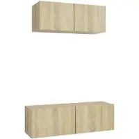 Sonstiges Ensemble de meuble TV 2 pcs Chêne sonoma Bois d'ingénierie