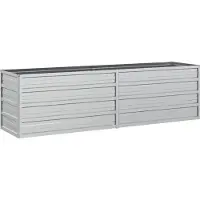 Syfax Lit surélevé de jardin 160x40x45 cm Acier galvanisé Argenté