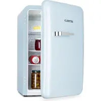 Klarstein Audrey Mini - petit réfrigérateur, mini-bar compact, pose libre, réfrigération par compression, capacité, réfrigération : 0 - 10 °C, mini-réfrigérateur de 70 litres, bleu