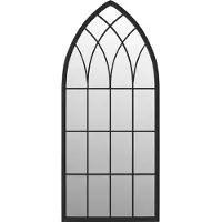 Syfax Miroir noir 100x45 cm fer pour l'intérieur
