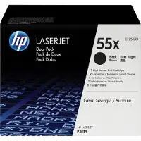 HP Toner 55X (CE255XD) noir haute capacité 2x - Multipack