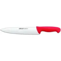 Arcos Couteau de chef couleur - Prof 29222222 acier inoxydable nitrum et mangue ergonomique rouge lame en polypropylène et 25 cm, vitrine