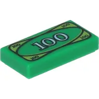 LEGO 1x2 Carreaux Billet Vert - 3069bpx7 NOUVEAU Quantité 25x