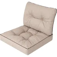 Hobbygarden Coussins de jardin sur Rataanmöbel Rataan Coussin de jardin Coussins de décoration - Emma Tech - 70 x 70 cm - Beige