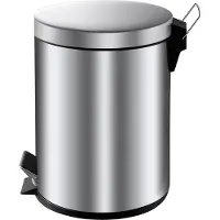 EKO Poubelle à pédale 5 Litres Chromé Mat