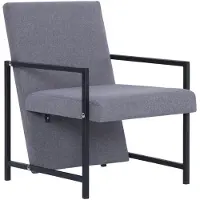 vidaXL Fauteuil avec pieds chromés Tissu gris clair