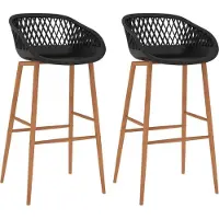 Prolenta Maison Exclusive - Tabourets de bar, lot de 2, noir