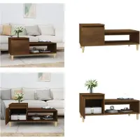 vidaXL Table basse brun aspect chêne 100x50x45 cm Bois composite - Table basse - Tables basses - Table d'appoint - Table de salon