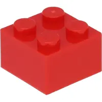 LEGO 100 pièces , pièce c. 3003 en rouge (Rouge)