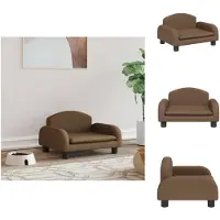 vidaXL Lit pour chien marron 50x40x30 cm tissu - Lits pour chiens