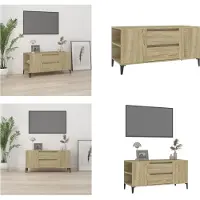 vidaXL Armoire TV Chêne Sonoma 102x44,5x50 cm Bois composite - Armoire TV - Meubles TV - Support TV
