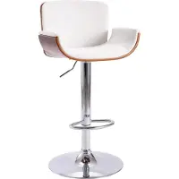 Syfax Tabouret de bar Blanc Similicuir