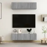 Prolenta Maison Exclusive - Meubles TV muraux 4pcs Sonoma gris 60x30x30cm Bois d'ingénierie