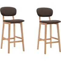 Prolenta Maison Exclusive - Tabourets de bar 2 pièces Tissu marron