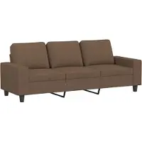 vidaXL Canapé à 3 places Marron 180 cm Tissu