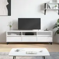 Prolenta Maison Exclusive - Meuble TV blanc 150x30x44,5 cm Matériau dérivé du bois