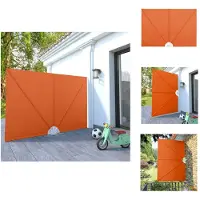 vidaXL Éventail latéral de terrasse pliable Terracotta-Rouge 240×160 cm - Parasols & Protection solaire