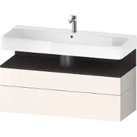 Duravit Collection One Meuble sous-lavabo, 1 tiroir et 1 tiroir, 1190x470x590mm, niche graphite super mate, QA4396080840000