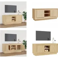 vidaXL Armoire TV Chêne Sonoma 102x35x45 cm Bois composite - Armoire TV - Meubles TV - Supports TV