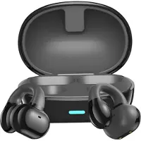 XO , Casque sans fil à conduction aérienne avec étui de chargement, mains libres, noir