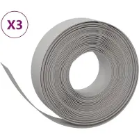 Syfax Bordures de jardin 3 pcs gris 10 m 15 cm polyéthylène