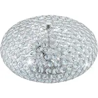 Eglo 95284 Clemente plafonnier en cristal Ø 35cm chrome clair