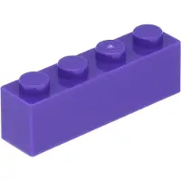 LEGO 50 pièces 3010 Brick 1x4 Part Basic Bricks 50 Violet foncé