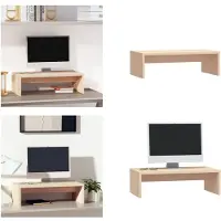vidaXL Support d'écran 50x27x15 cm pin massif - Support d'écran - Rehausse de bureau - Rehausse d'écran - Rehausses d'écran
