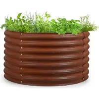 Blumfeldt Rust Grow potager surélevé de jardin finition rouille en tôle d'acier galvanisée