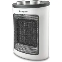 Beper RI.080, Radiateur électrique, Céramique, Intérieur, Table, Sol, Table, Fenêtre, Noir, Argent, ABS (acrylonitrile-butadiène-styrène)