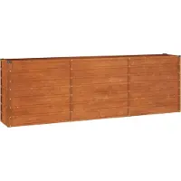 Syfax Lit surélevé de jardin rouillé 240x40x77 cm acier corten