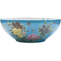 Syfax Vasque à poser multicolore rond 41x14 cm céramique